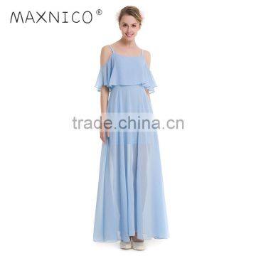 Maxnegio woman cold shoulder one piece party maxi summer long dress