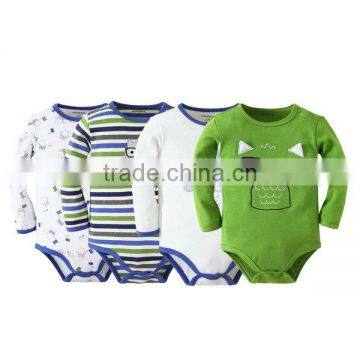 2014 long sleeve baby romper set, wholesale infant clothes, baby romper in stock