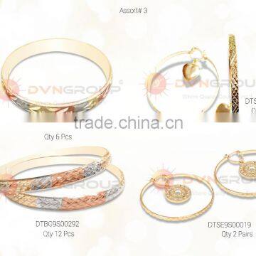 Combo Set Of Jewelry for USD $ 150 With Free Shipping Consists of Three Tone Plated Bangle, Bangle Earrings, Hoops, Rings, Etc. photo-4