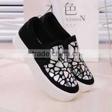China Shoe Factory Low Price Canvas Shoe Women Trainers 2017 photo-2