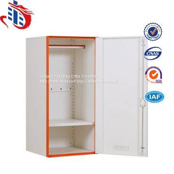 High Quality Single Door Double Color Design Steel Wardrobe photo-2