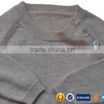 Shoulder Buttons Spring&Autumn Long Sleeve Kids Wool Cashmere Sweater photo-3