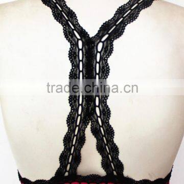 Seamless Women Lace Racer Back Tank Top photo-4