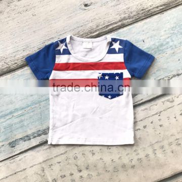 baby boy shorts sets boutique outfits cute cotton July 4th top shirts raglans summer clothes striped star kids wear