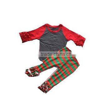 Factory price sales wholesale popular baby clothes girls and boys boutique stripe outfits