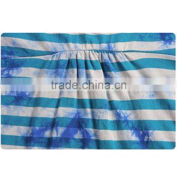 Young Girls Popular Good Sale Short Sleeve Splash-ink Colorful Striped Dress Shirt photo-6