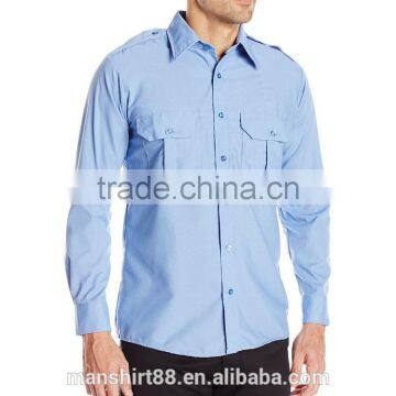 Men's Classic Long Sleeve Security Uniform Shirt photo-3