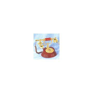 China (Mainland) Telephone With Wooden Base