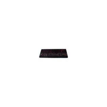 Black Titanium Industrial Kiosk Keyboard , Illuminated Ultrathin Keyboard