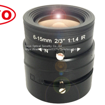 5.0 Megapixel lenses Machinevision lens 6-15mm 2/3\\