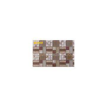 Wear resistant bedroom Glass And Metal Mosaic Tile , Glazed Mosaic Tile