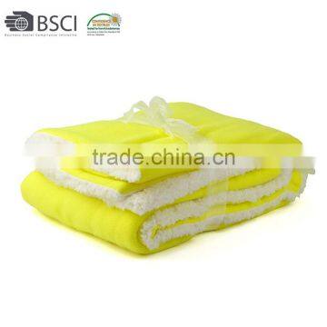 wholesale storehouse super soft touch plush micro fleece knitted throw blanket