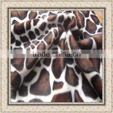 Printed velboa (short pile) velvet/velour fabric JL-04