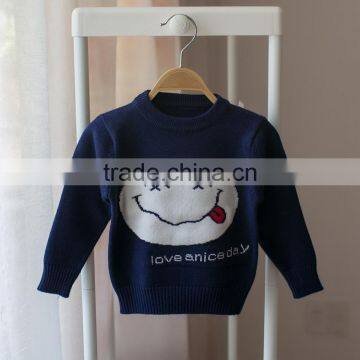 B40886A 2017 autumn boys lovely smile face sweaters