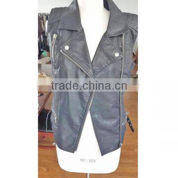 fashion pu leather jacket for women