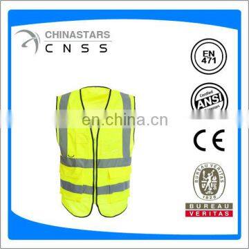 EN20471 safety vest with high wide reflective strip