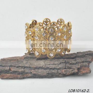 Immitation Rhodium Crystal Stretch Bracelet photo-2