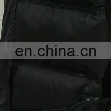 2017 High Quality Black Down Feather Coatn With Zipper