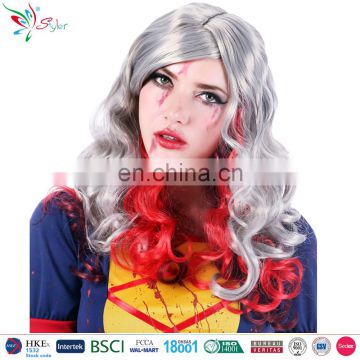 china wig supplier halloween synthetic fibre cosplay party devil wig