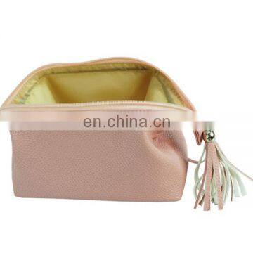 Litch Patent Leather Luxury Cosmetic Bag Eco Beauty Makeup Bag With Tassel Zipper Closure photo-3