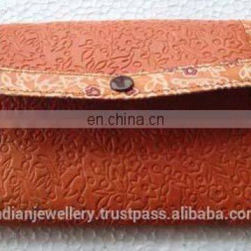 Genuine leather ladies wallet manufacturer, ladies original leather money purse exporter