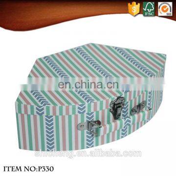 Kids Barbie Doll Cardboard Paper Suitcase With Metal Lock photo-2