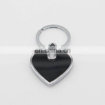 Mini size heat shape blank custom logo metal key chain