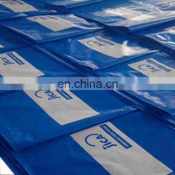 Customized Durable Blue PE Coated Tarp With Logo