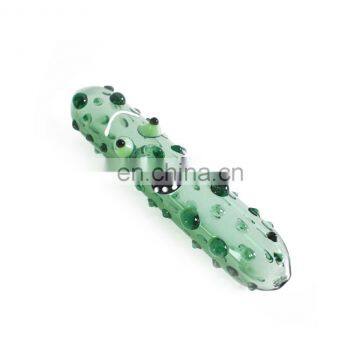 HQP-SY09 HongQiang New Arrival Cucumber Shape Weed Accessories Borosilicate Glass Water Smoking Pipes photo-4