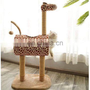 Giraffe Cat Tree Condo Furniture Plush Scratching Posts Pet Play House Cat Tree 2020