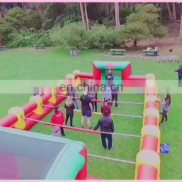 china commercial cheap price inflatable human foosball court game for sale