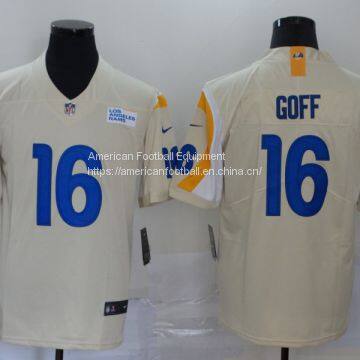 Los Angeles Rams #16 Goff Cream Jersey
