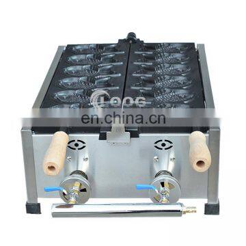 Stainless Steel Gas Taiyaki Making Machine / 3layers Nonstick Fish Taiyaki Baker