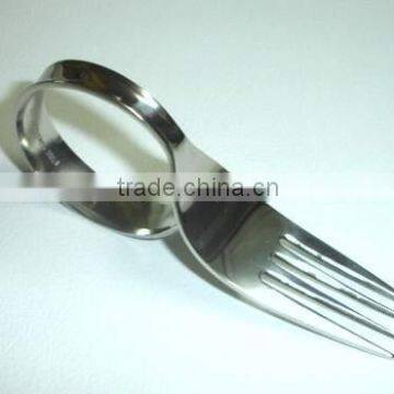 Stainless Steel Spoon Design Napkin Ring photo-2