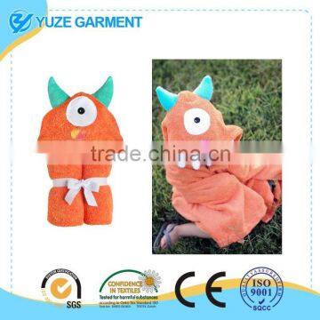 Maddie Monster One -Eyed Orange Children's Hooded Towels