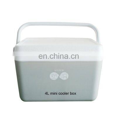 4L custom color logo printing camping picnic ice container mini plastic portable ice cooler box