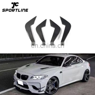 NEW 2 Series F87 M2 Front Bumper Carbon Fiber Fins for BMW M2 M2C 2016-2020