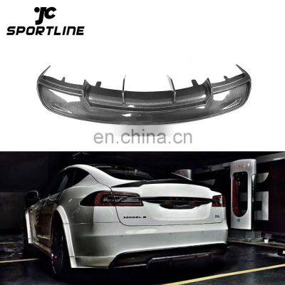 Carbon Fiber Rear Diffuser for Tesla Model S Sedan 4-Door 2012-2106