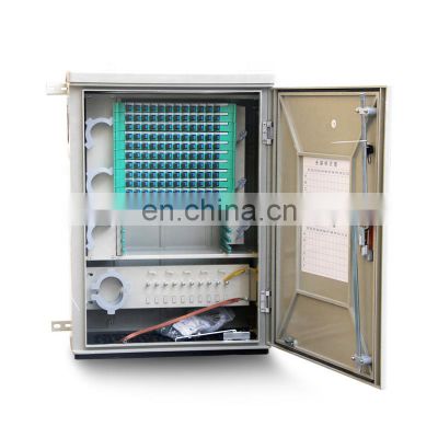 Fiber Optic Terminal Cabinet Wall-mounted Fully Equipped 144 Core Fiber Optic Cross Connect Cabinet