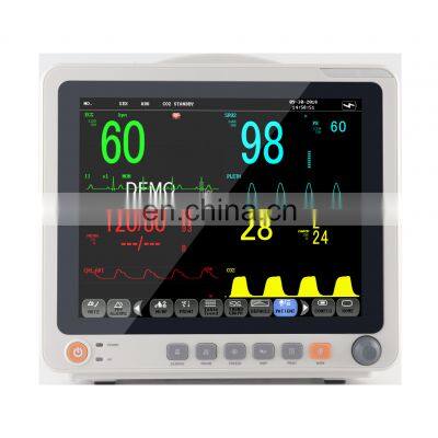 Hot selling 12 inch touch screen 6 parameters patients monitos for adult and neonates