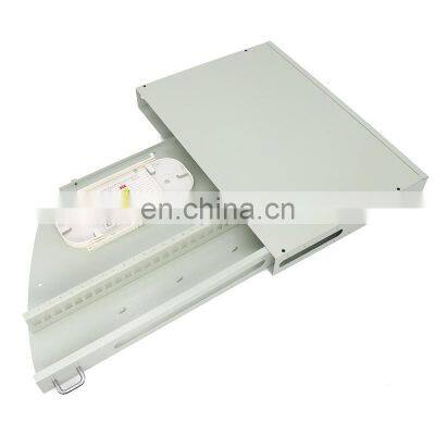 MT-1018  Rotary 19 inch fiber optic patch panel 24 Port 1U