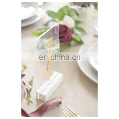 Clear Blank Acrylic Sheet For Acrylic Wedding Table Number Cards Table Number Signs With Stand