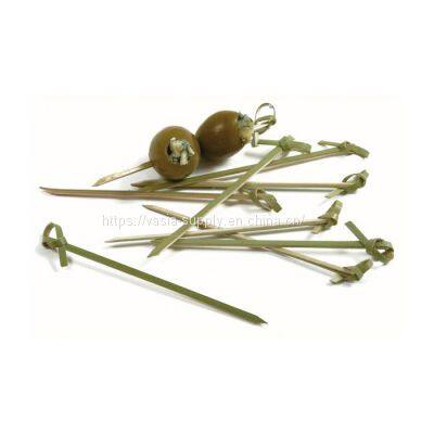 China wholesale Knotted Cocktail Pick 3.5 INCH Bamboo Knot Pick Pack of 100