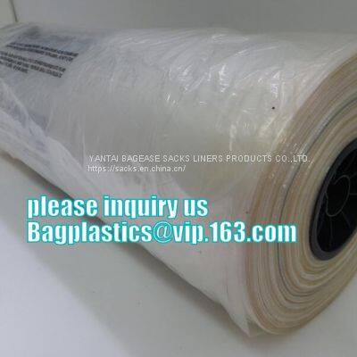 Garment Cover, Clear Poly Dry Cleaning Bags, disposable garment bags, Custom Poly Bags, garment packaging bag cover dry clean poly garment bag rolls,laundry dry cleaning garment bag,Clear Polythene 21x4x54'',