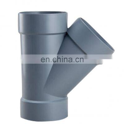 cheap manufacturing professional pe moulding pvc tooling pp custom ppr plastic pi for Grey Male PVC Y Pipe Connector, For Pneu
