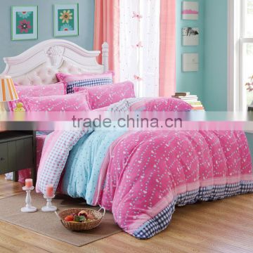 Wholesale price fashion pink children bedding sets queen flannel winter bedding sets