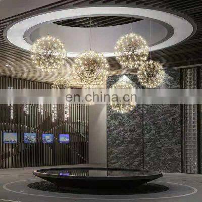 Modern Spark Chandeliers LED Fireworks Hanging Light Decor Ball Pendant Lights For Shop Mall photo-4