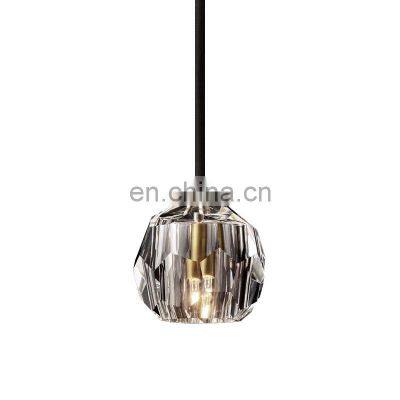 Linear Modern Indoor Lighting Lamps Hanging Smoke Grey Glass Ball Pendant Light For Hotel