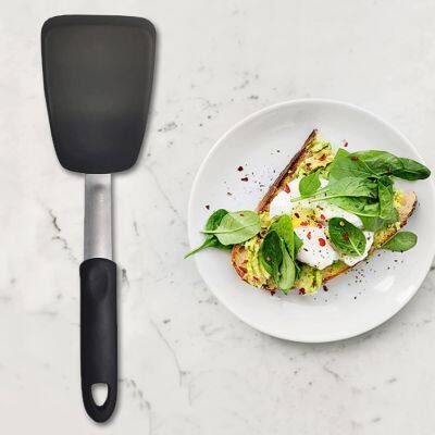 Silicone Turner Spatula Resistant Flexible Rubber Kitchen Cooking Utensil Egg Turner Pancake Flippers Pile Turner