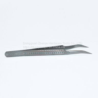 Precision fine stainless steel fine eyelash tweezers sharp tip electron microscope laboratory electron microscope clip ST-17 Textured